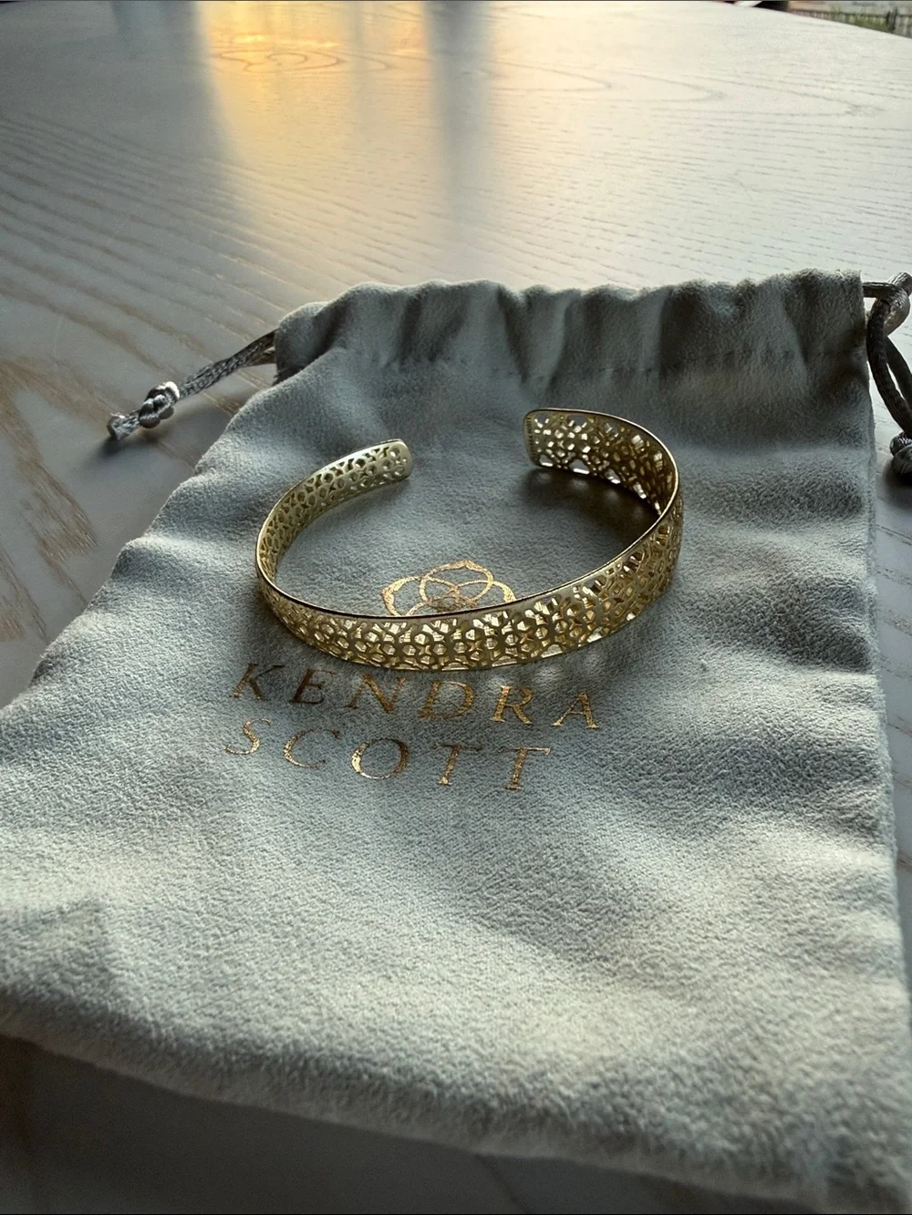 Kendra Scott Gold Cutout Filigree Bangle